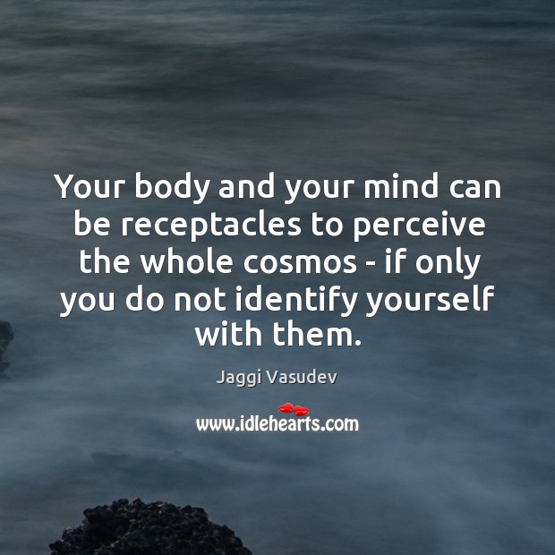 Your body and your mind can be receptacles to perceive the whole Image