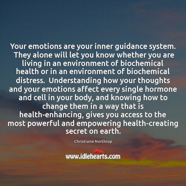 Your emotions are your inner guidance system.  They alone will let you Image
