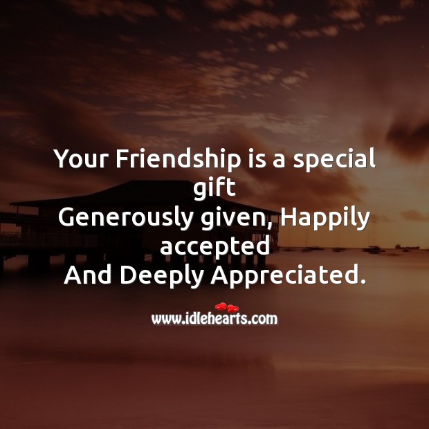 Your friendship is a special gift Friendship Day Messages Image