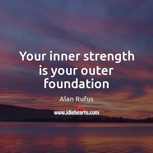 Your inner strength is your outer foundation Strength Quotes Image