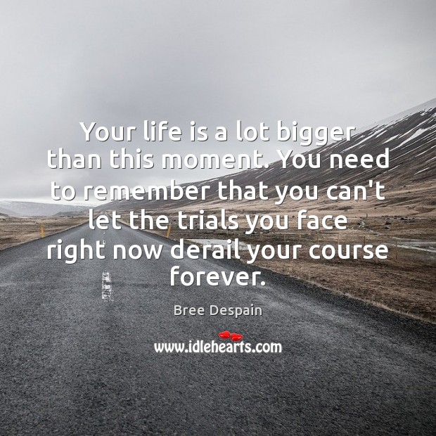Your life is a lot bigger than this moment. You need to Life Quotes Image