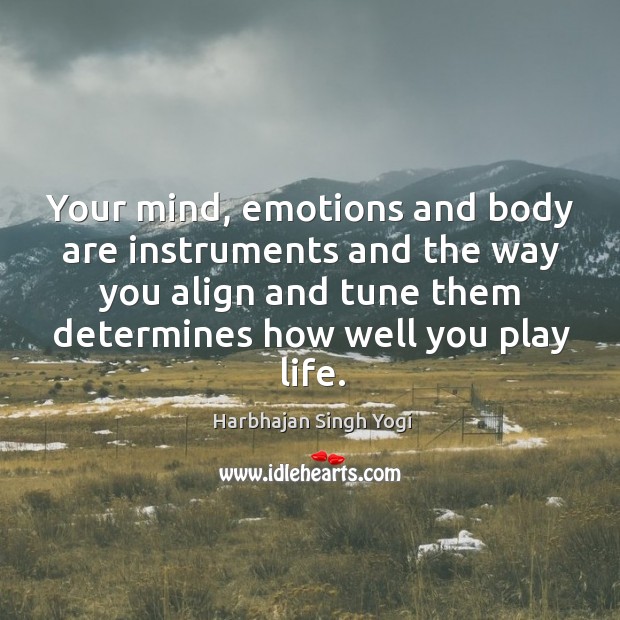 Your mind, emotions and body are instruments and the way you align Image