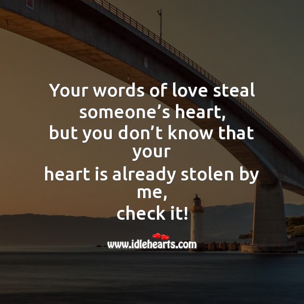 Your words of love steal Image