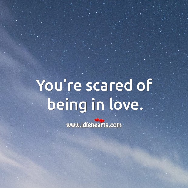 You’re scared of being in love. 