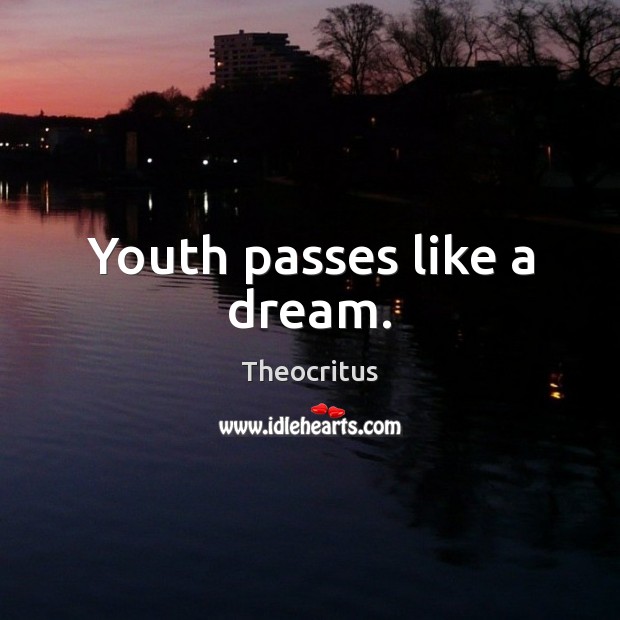 Youth passes like a dream. Theocritus Picture Quote