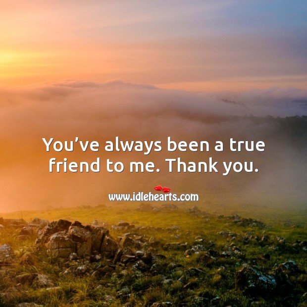 You’ve always been a true friend to me. Thank you. Thank You Quotes Image